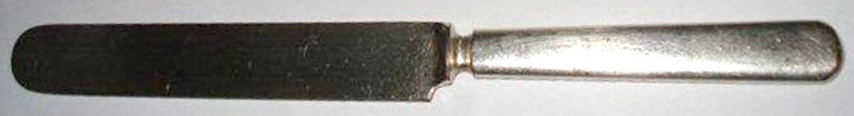 OHS153 (SILVERPLATE) Blunt Hollow Knife with Bolster by Oneida Silver-1