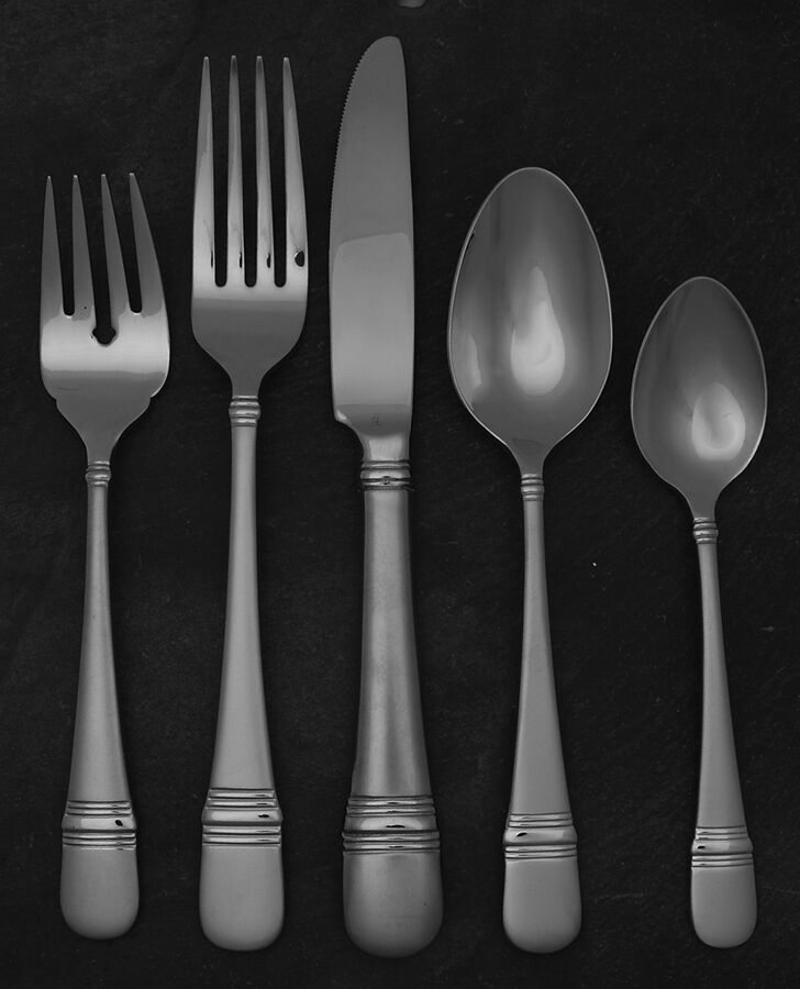 Satin Astragal (Stainless) 40 Piece Estate Set by Oneida Silver-1