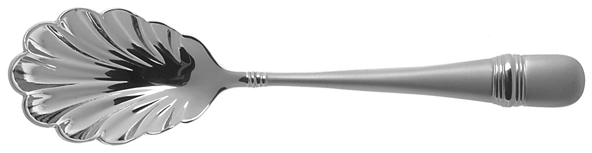 Satin Astragal (Stainless) Sugar Shell Spoon by Oneida Silver-1
