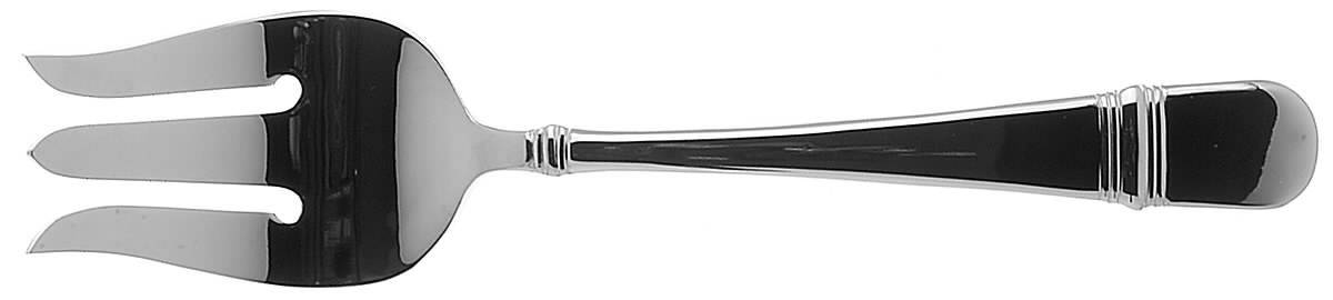 Astragal (Stainless) Medium Solid Cold Meat Serving Fork by Oneida Silver-1
