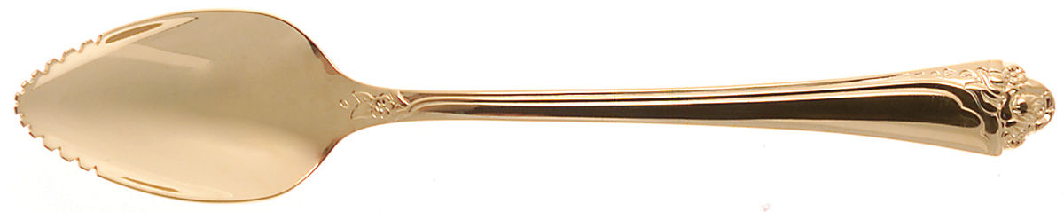 Golden Fantasy Rose (Gold Electroplate) Fruit/Orange Spoon by Oneida Silver-1