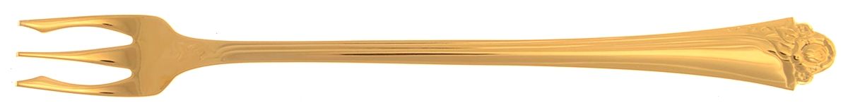 Golden Fantasy Rose (Gold Electroplate) Cocktail/Seafood Fork by Oneida Silver-1