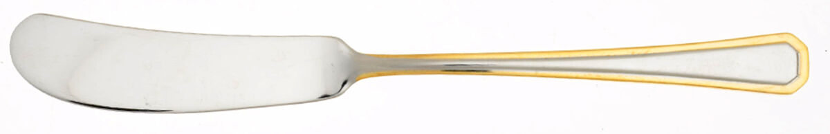 Golden Katherine (Stainless, Gold Accent) Flat Handle Master Butter Knife by Oneida Silver-1