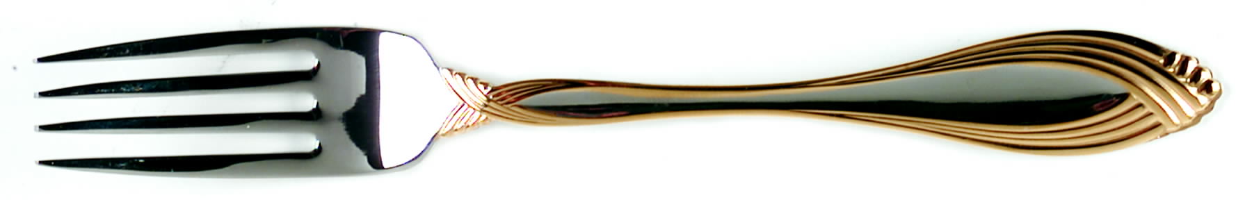 Golden Heiress (Gold Accent) Fork by Oneida Silver-1