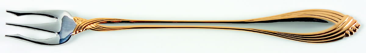 Golden Heiress (Gold Accent) Cocktail/Seafood Fork by Oneida Silver-1