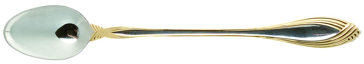 Golden Heiress (Gold Accent) Iced Tea Spoon by Oneida Silver-1