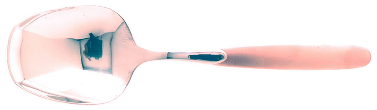 Paradox (Stainless, Gold Accent) Solid Smooth Casserole Spoon by Oneida Silver-1