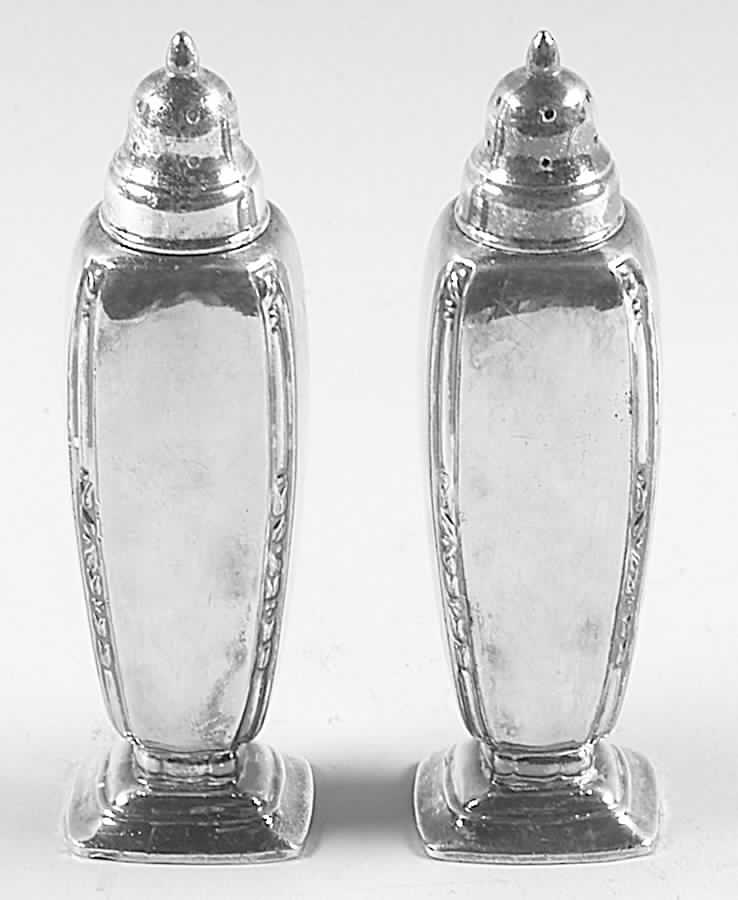 Brookwood-Banbury (Silverplate, Hollowware) Salt & Pepper Set by Oneida Silver-1