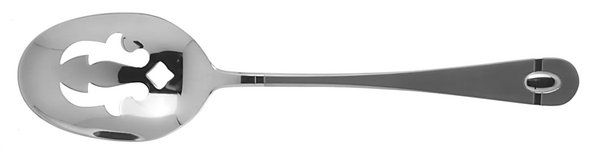 Satin Jupiter (Stainless) Pierced Tablespoon (Serving Spoon) by Oneida Silver-1