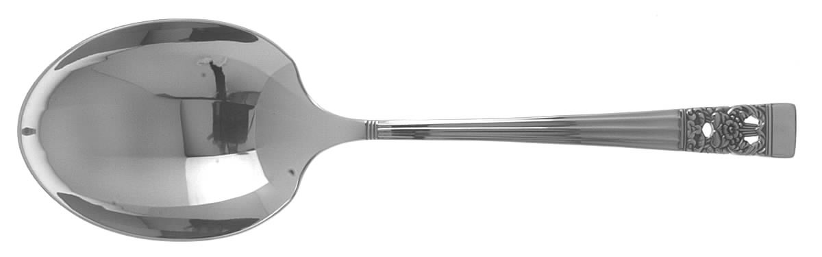 Coronation (Stainless) Solid Smooth Casserole Spoon by Oneida Silver-1