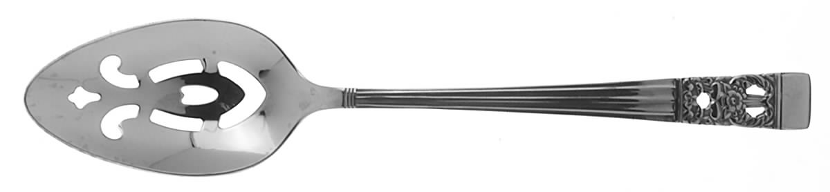 Coronation (Stainless) Pierced Tablespoon (Serving Spoon) by Oneida Silver-1