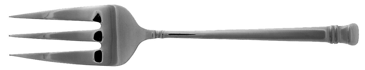 Chalcis (STAINLESS) Medium Solid Cold Meat Serving Fork by Oneida Silver-1