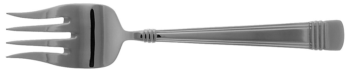 Lynwood (Stainless) Large Solid Cold Meat Serving Fork by Oneida Silver-1