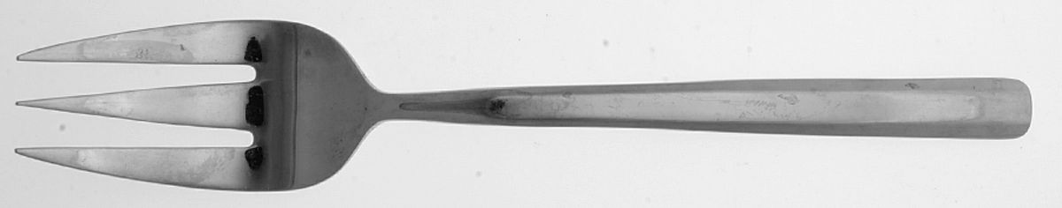 Glimmer (Stainless) Medium Solid Cold Meat Serving Fork by Oneida Silver-1