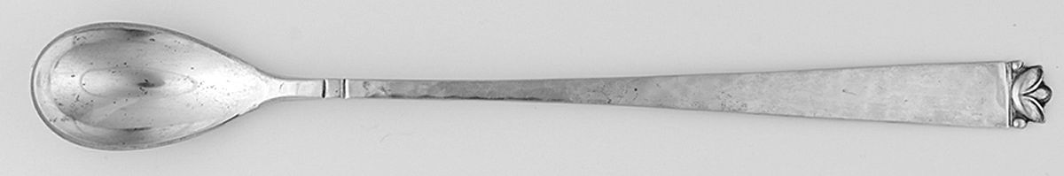 Oak Leaf (Sterling, 1965, Onc, Signature Mark) Iced Tea Spoon by Old Newbury-1