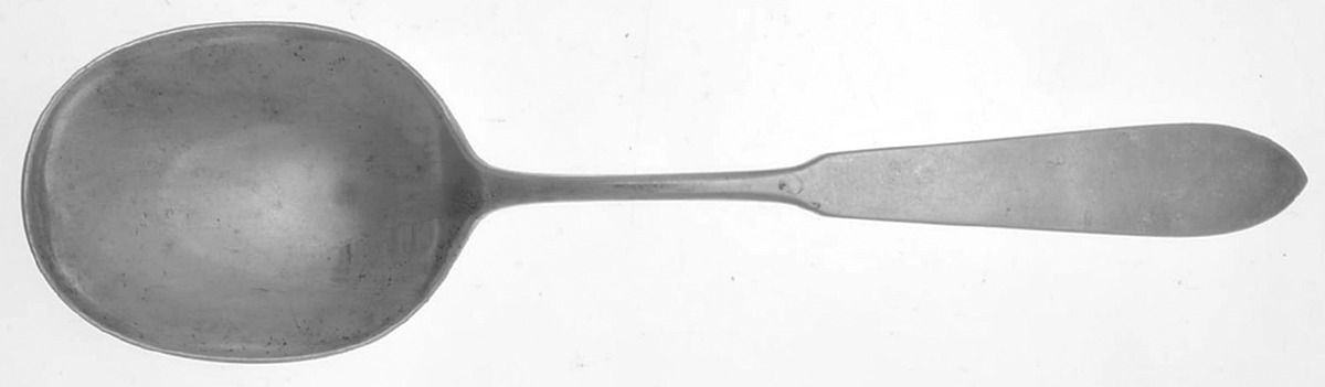 Pointed Antique (Sterling, 1956) Solid Salad Serving Spoon by Old Newbury-1