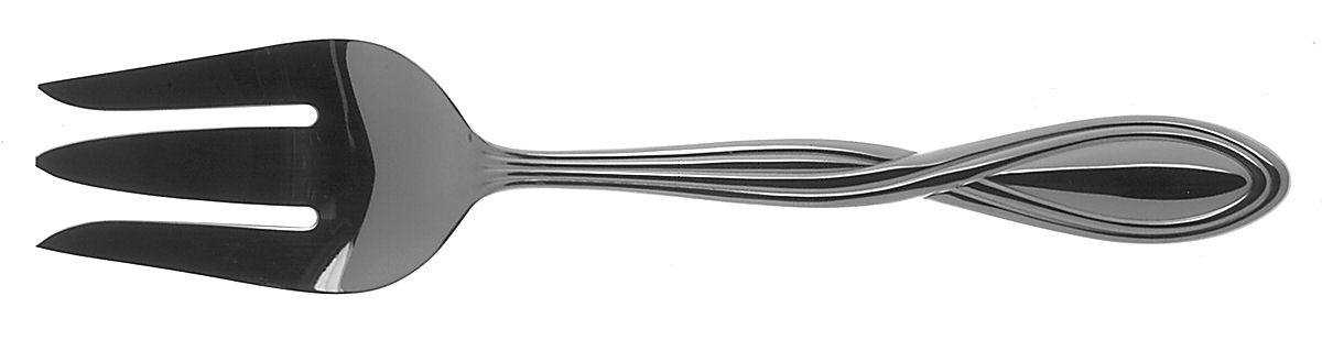 Axis (Stainless) Medium Solid Cold Meat Serving Fork by Oneida Silver-1