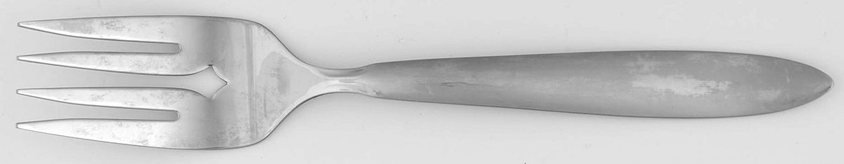 Emery (Stainless) Medium Solid Cold Meat Serving Fork by Oneida Silver-1