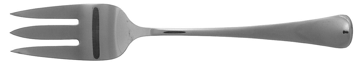 Distinction (Stainless, No Wings, Glossy) Medium Solid Cold Meat Serving Fork by Oneida Silver-1