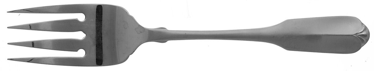 Satin Gloria (Stainless) Medium Solid Cold Meat Serving Fork by Oneida Silver-1