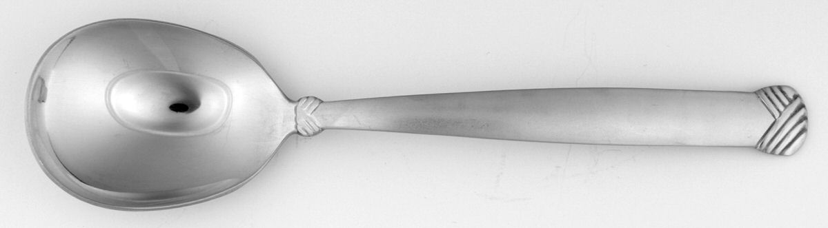 Satin Rattan (Stainless) Sugar Spoon by Oneida Silver-1