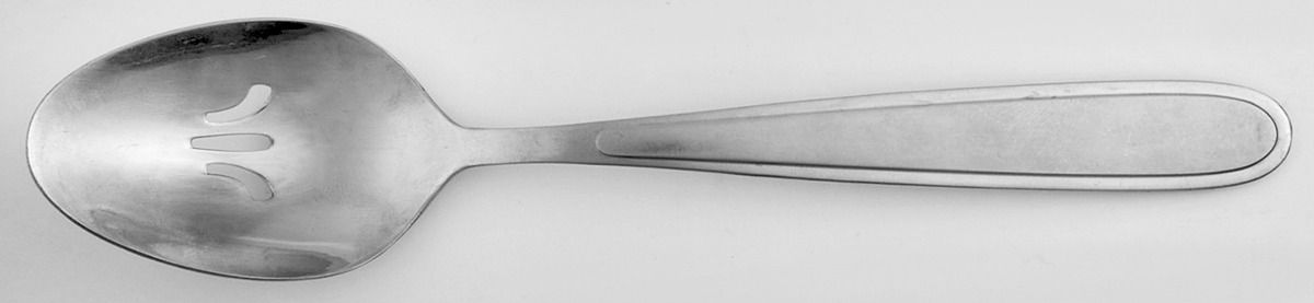 Peninsula-Castle-Jordan-Laura (Stainless) Pierced Tablespoon (Serving Spoon) by Oneida Silver-1