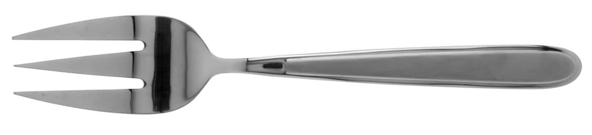 Peninsula-Castle-Jordan-Laura (Stainless) Medium Solid Cold Meat Serving Fork by Oneida Silver-1