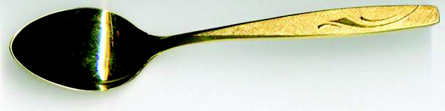 125G (GOLD ELECTROPLATE) Teaspoon by Oneida Silver-1