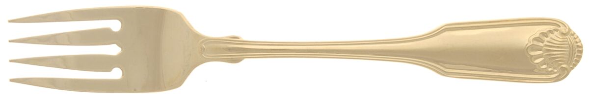 Classic Shell (Gold Electroplate) Individual Salad Fork by Oneida Silver-1