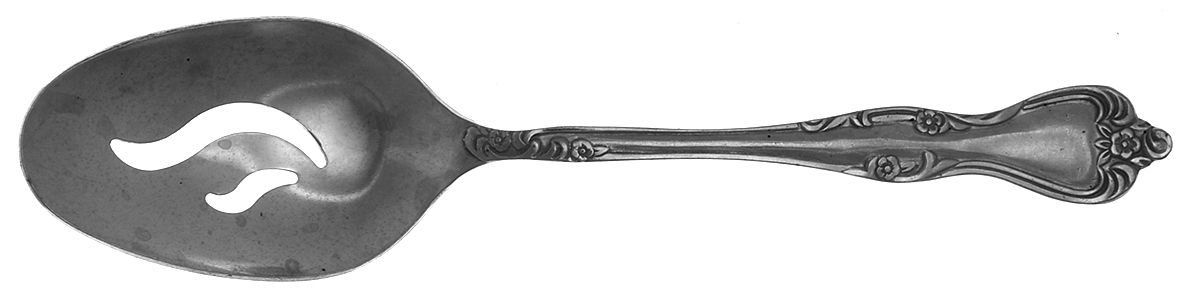 Azalea (Stainless) Pierced Tablespoon (Serving Spoon) by Oneida Silver-1