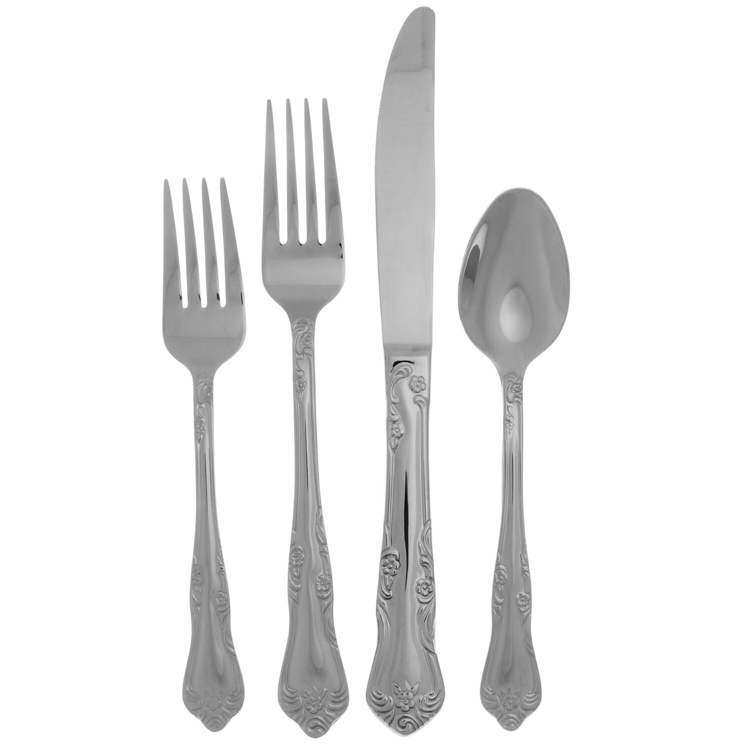 Azalea (Stainless) 4 Piece Place Setting by Oneida Silver-1