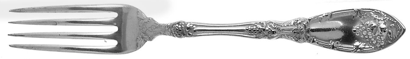 La Vigne (Silverplate, 1908, Monograms) Youth Fork by Oneida Silver-1
