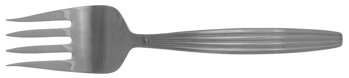 Malibu (STAINLESS) Medium Solid Cold Meat Serving Fork by Oneida Silver-1