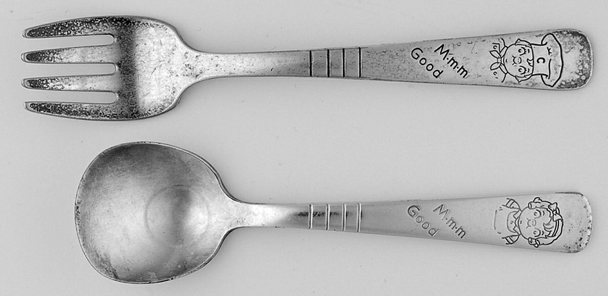 Campbell Soup Kids (Silverplate) 2 Pc Baby Set (BF, BS) by Oneida Silver-1