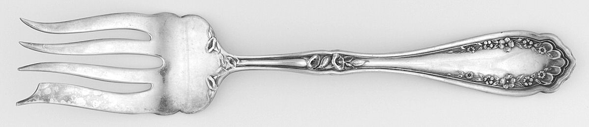 Extra Coin Silver Plate One (Silverplate) Medium Solid Cold Meat Serving Fork by Oneida Silver-1