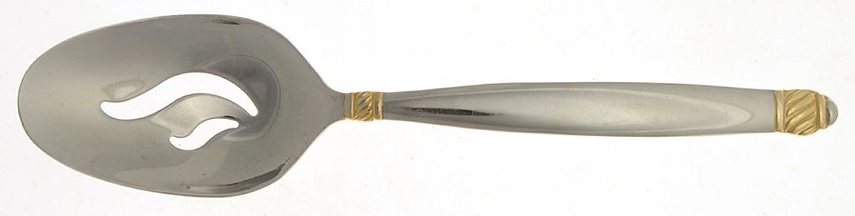 Daphne (Stainless) Pierced Tablespoon (Serving Spoon) by Oneida Silver-1