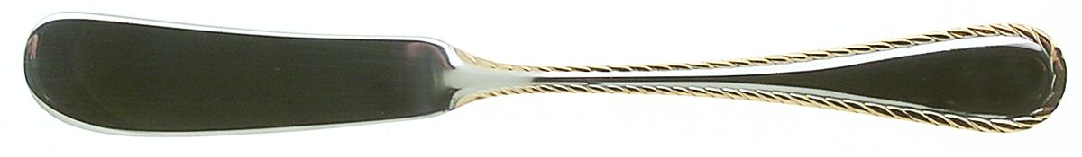 Golden Belmont (Stainless, Gold Accent) Flat Handle Master Butter Knife by Oneida Silver-1