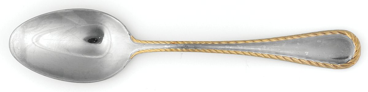Golden Belmont (Stainless, Gold Accent) Place/Oval Soup Spoon by Oneida Silver-1