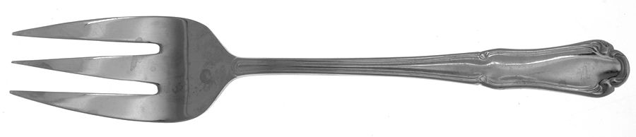 Claudia (Stainless) Medium Solid Cold Meat Serving Fork by Oneida Silver-1