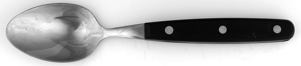Color Trends-Black (Stainless, Plastic) Place/Oval Soup Spoon by Oneida Silver-1