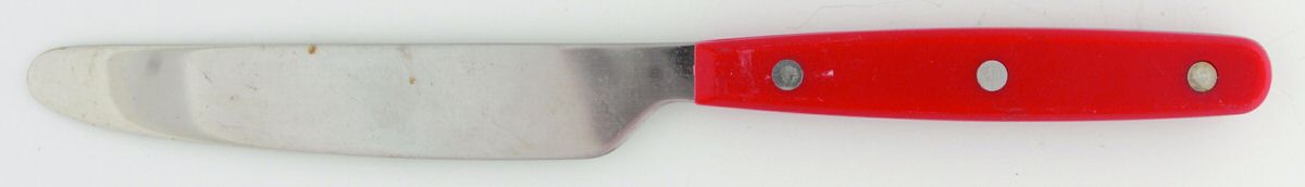 Color Trends-Red (Stainless, Plastic) New French Hollow Knife by Oneida Silver-1