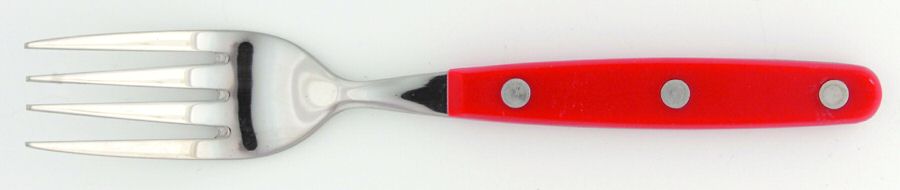Color Trends-Red (Stainless, Plastic) Individual Salad Fork by Oneida Silver-1