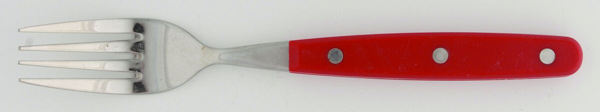 Color Trends-Red (Stainless, Plastic) Fork by Oneida Silver-1