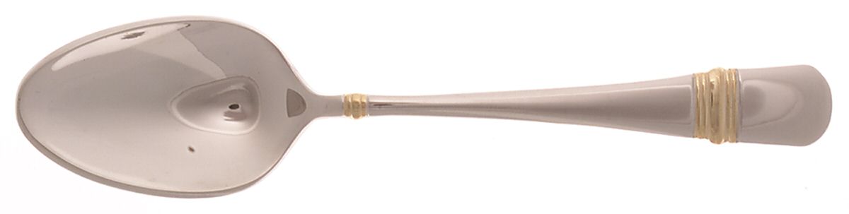 Golden Astragal (Stainless, Gold Accent) Place/Oval Soup Spoon by Oneida Silver-1