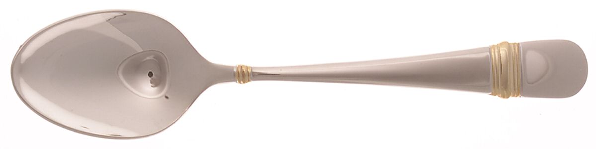 Golden Astragal (Stainless, Gold Accent) Tablespoon (Serving Spoon) by Oneida Silver-1