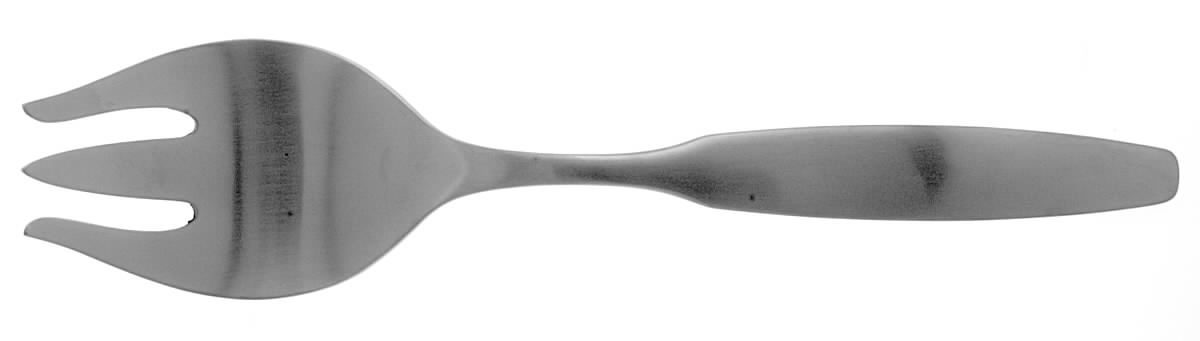 Astrid (Stainless) Large Solid Cold Meat Serving Fork by Oneida Silver-1