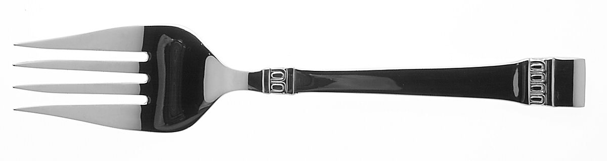 Cadence (Stainless) Medium Solid Cold Meat Serving Fork by Oneida Silver-1
