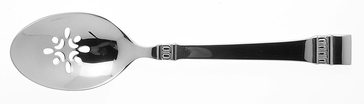 Cadence (Stainless) Pierced Tablespoon (Serving Spoon) by Oneida Silver-1