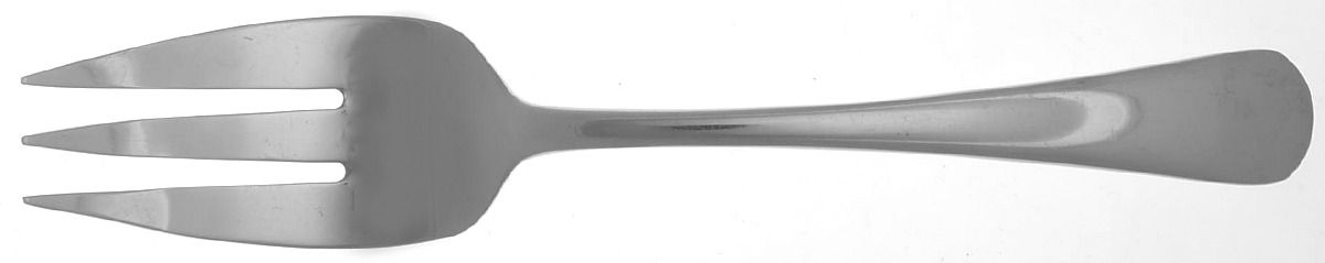 Chandler (Stainless) Large Solid Cold Meat Serving Fork by Oneida Silver-1