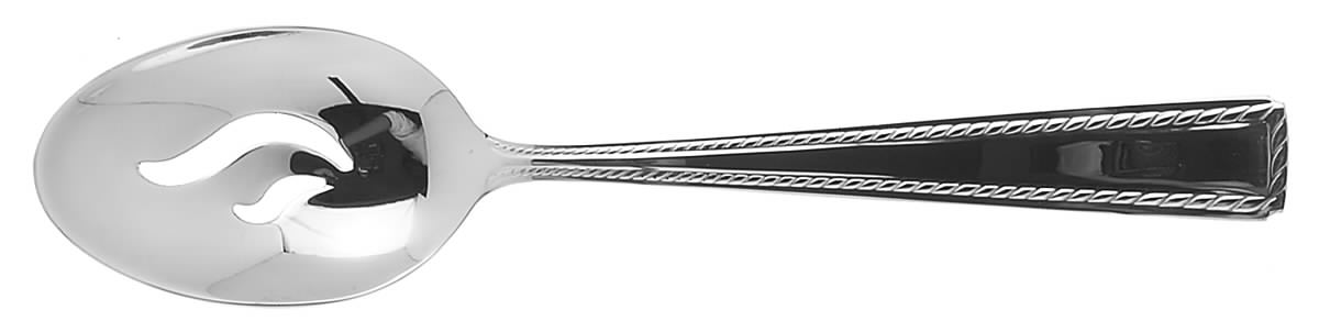 Flourish (Stainless) Pierced Tablespoon (Serving Spoon) by Oneida Silver-1